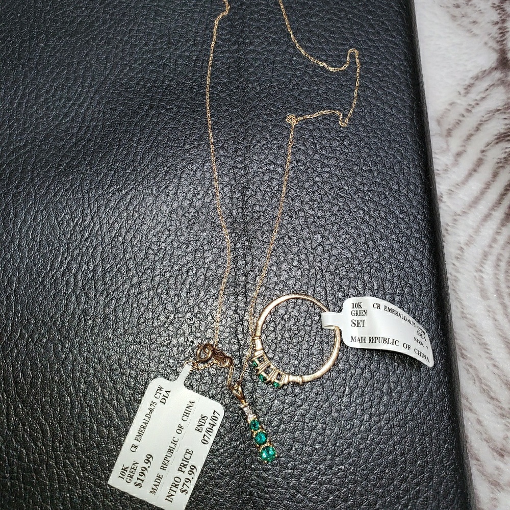 set necklace and ring sz7